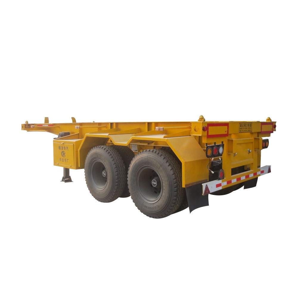 2 เพลา ISO 20 ฟุตโครงตู้คอนเทนเนอร์ Semitrailer