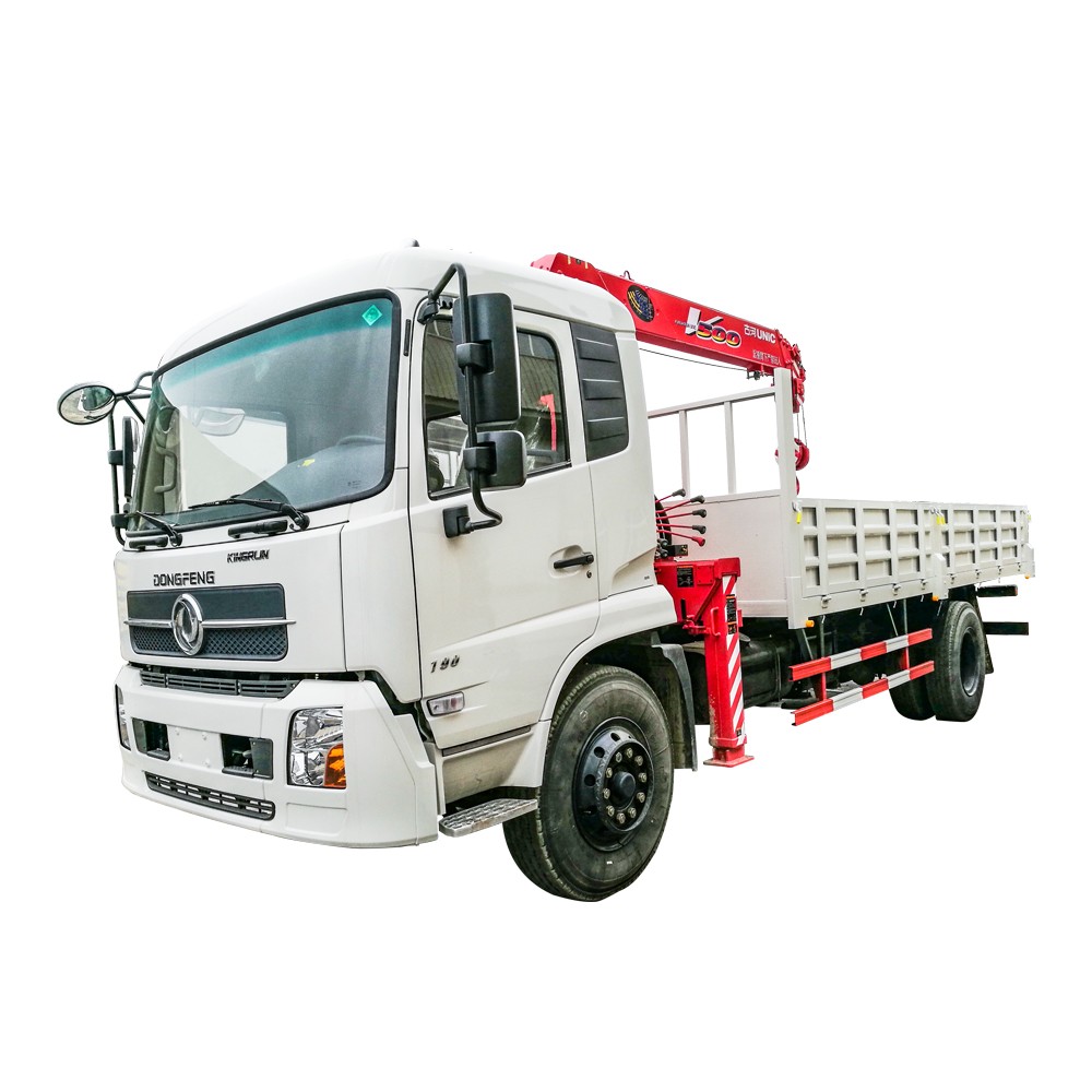 Dongfeng 6 ล้อรถบรรทุกติดเครน